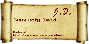 Jeszenszky Dávid névjegykártya