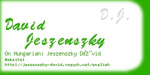 david jeszenszky business card
